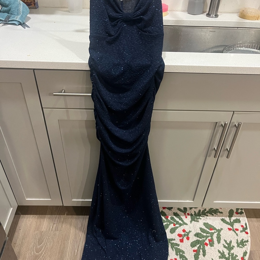Elegant Navy Blue Gown